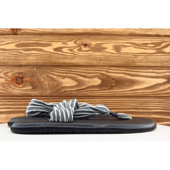 Sanuk‎ Sz 10 M Gray Slide Fabric Women Sandals - Picture 4 of 8